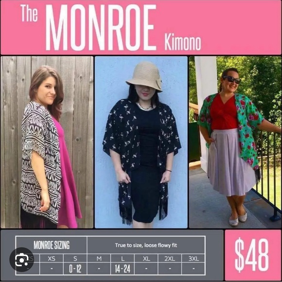 LuLaRoe Monroe kimono - Picture 6 of 6